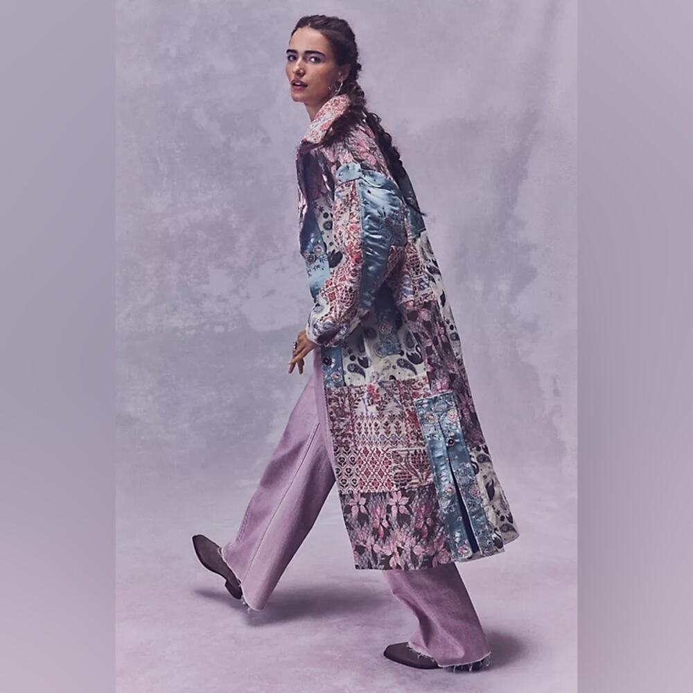 Free People Golden Hour Patchwork Jacquard Coat - Picture 4 of 9